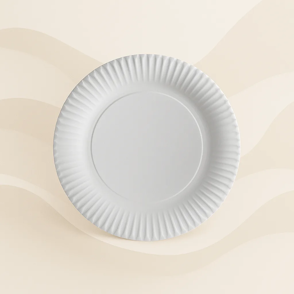 Assiettes blanches en carton