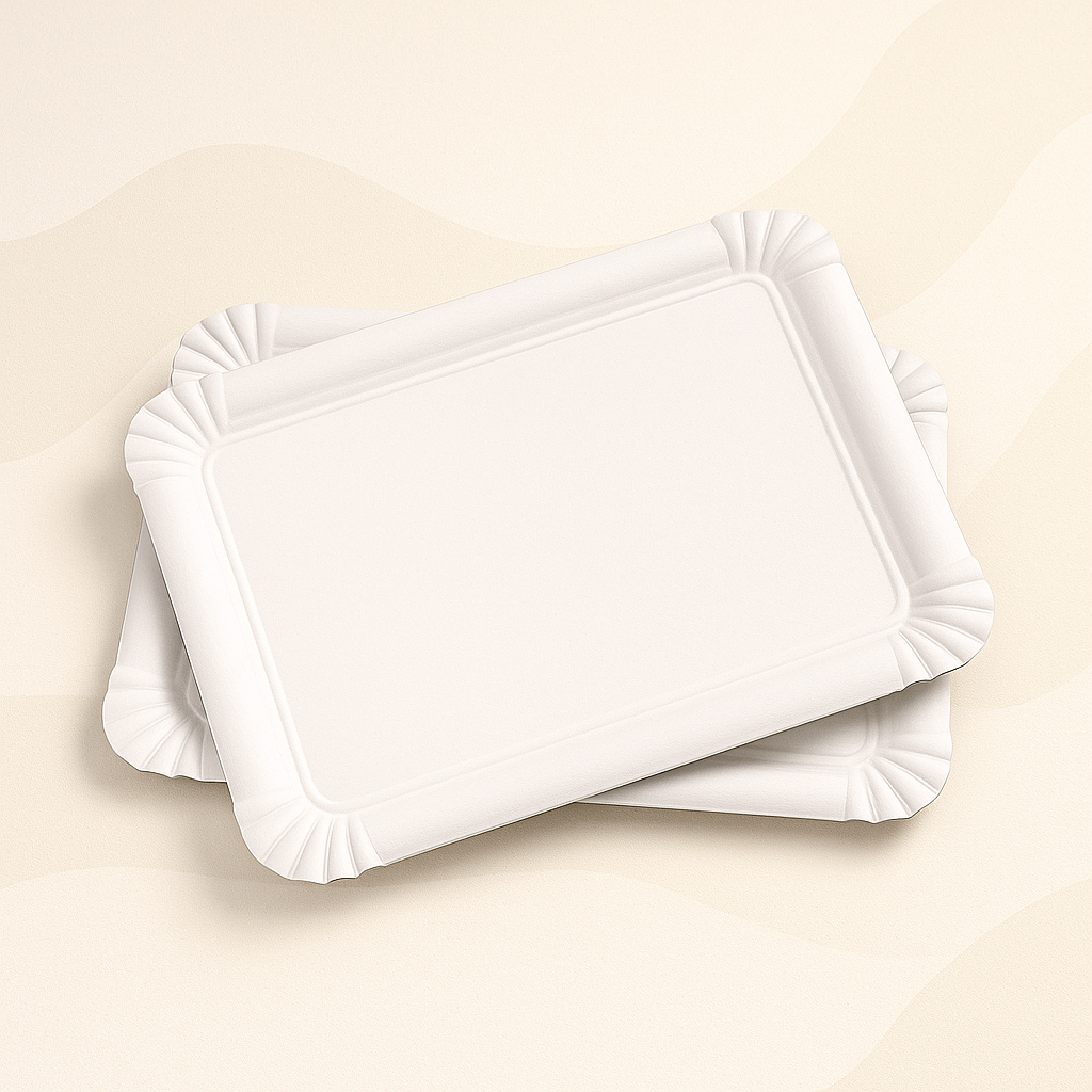 plateaux carton blanc