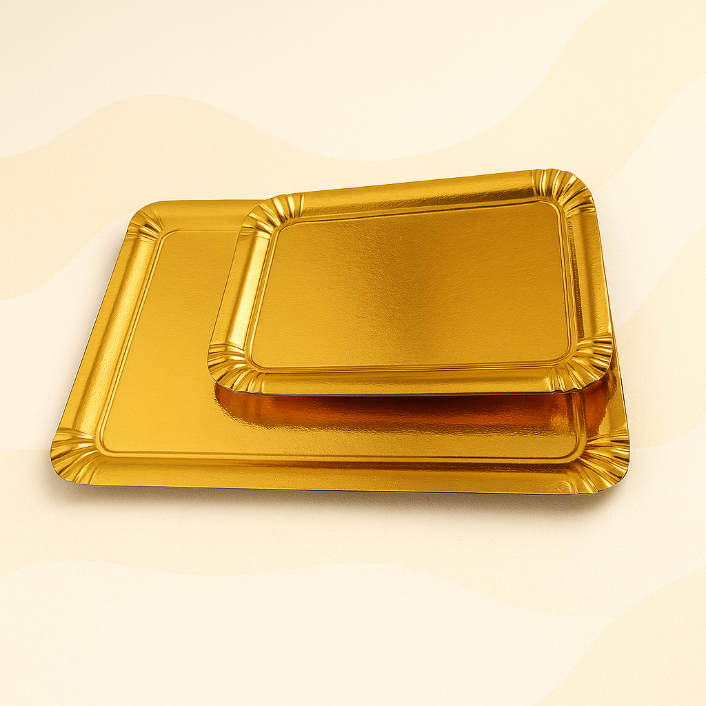 plateaux carton dor